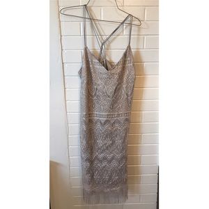 JESSICA SIMPSON SIZE8 Lace & Fringe cocktail dress